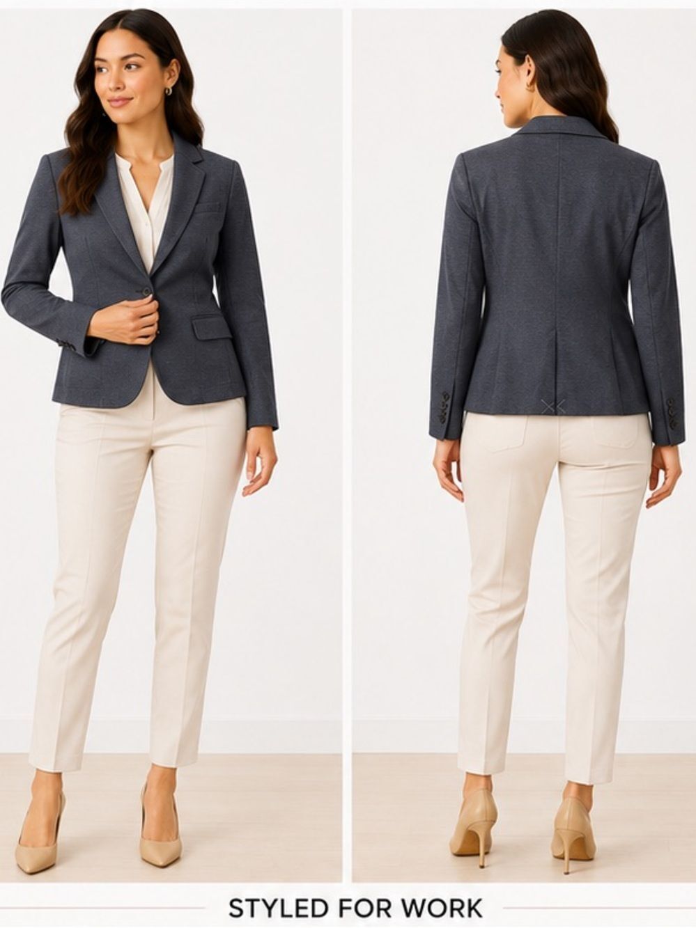 Talbots Gray Blazer 6P